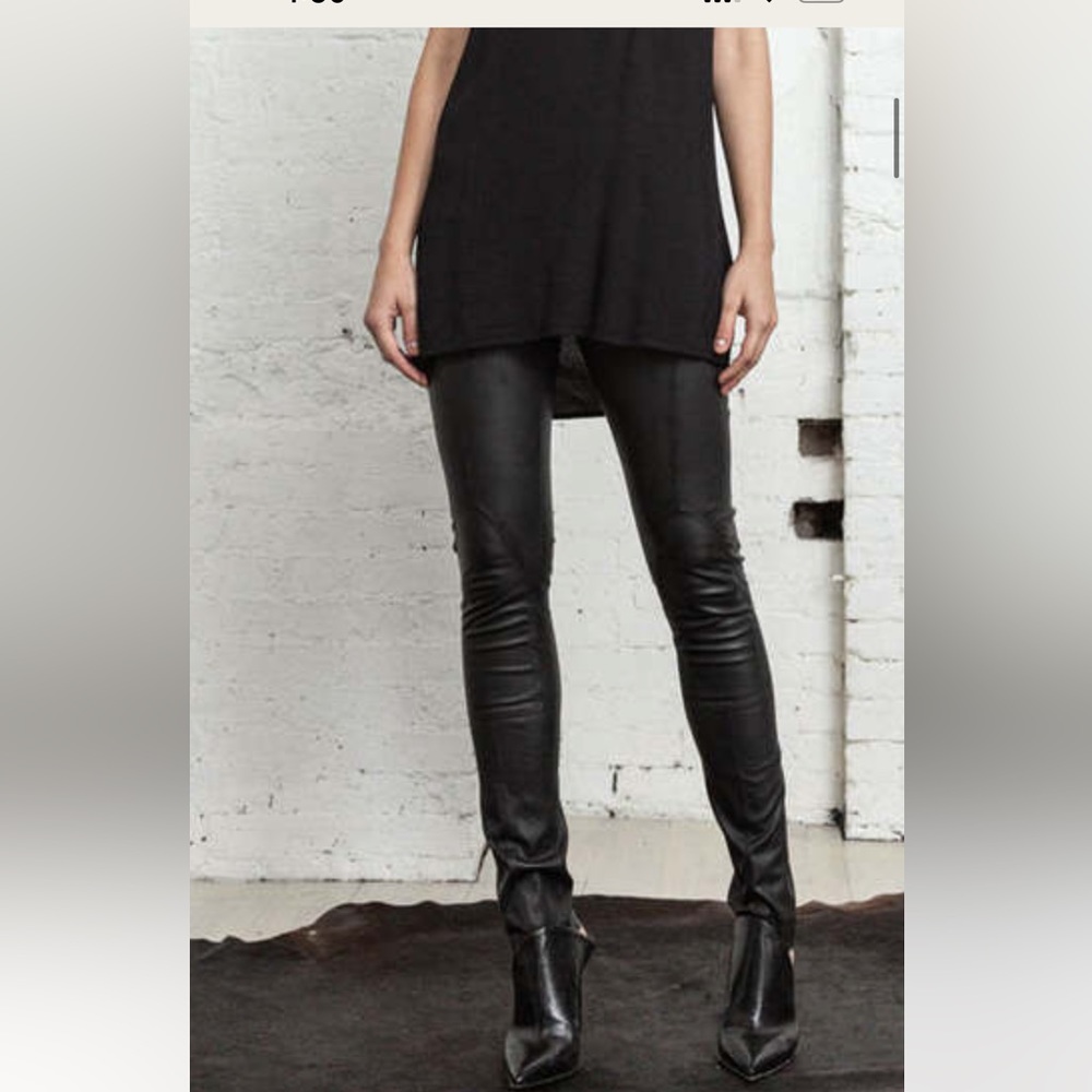 Nicholas K Leon Lambskin Black Legging pants